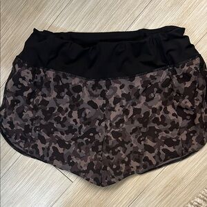 Athleta Black and Gray Camo Athletic Shorts